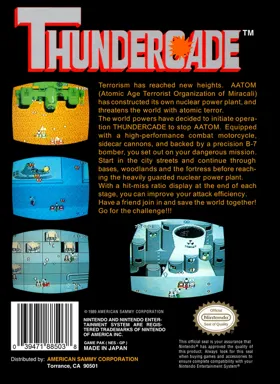 Thundercade (USA) box cover back